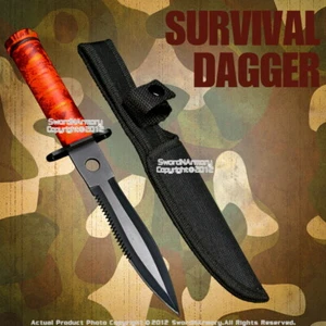 Red Camo Color Fixed Blade Tactical Knife Dagger with Survival Kit and Compass - Imagen 1 de 4