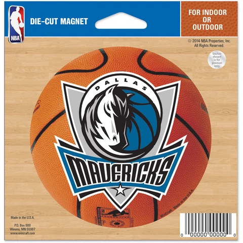 WinCraft Dallas Mavericks 4'' x 6'' Die Cut Team Magnet Cover