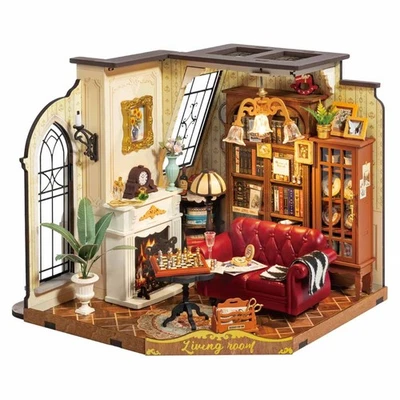 Rolife Catherine’s Living Room DIY Miniature House DG175 3D Puzzle - Image 1 of 4