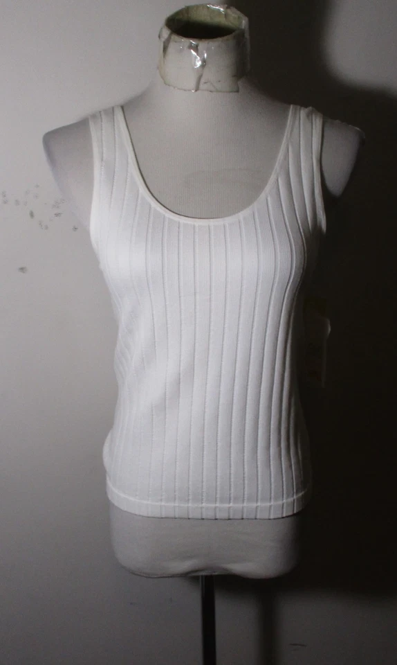 Top C&C CALIFORNIA Blanco Elástico Sin Mangas Talla L/XL NUEVO CON ETIQUETAS Foto 1 de 4