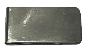 Polished Silver Tone Engraveable Money Clip - Picture 1 of 2