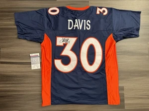 Terrell Davis #30 Denver Broncos Autographed Signed Custom Jersey HOF 17 JSA COA - Picture 1 of 11