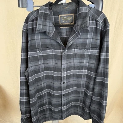 Smith + Rogue Sheboygan Heavyweight Men’s 2XL Black Gray Flannel Shirt - Image 1 of 4