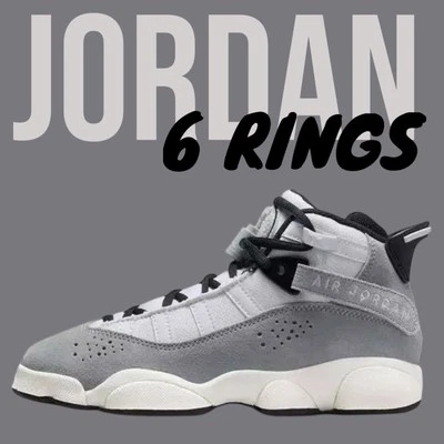 Nike Air Jordan 6 Rings White Light Smoke Grey  Sneakers FJ4650-077 Mens Size 12 - Image 1 of 4