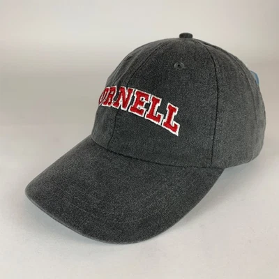 Cornell большой красный NCAA серый Адамс расслабленный крой кожаный ремень назад шляпа новый - Изображение 1 из 4