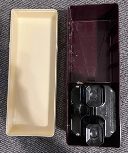 Sawyer's View-Master CON caja de almacenamiento de baquelita granate y marfil década de 1950 - Imagen 1 de 6