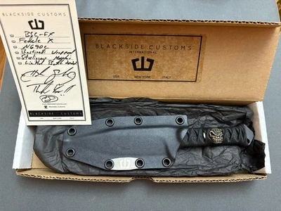 Cuchillo BLACKSIDE CUSTOMS FEDELE X Starlingear Menuki Bastinelli Mango Envoltura Foto 1 de 4