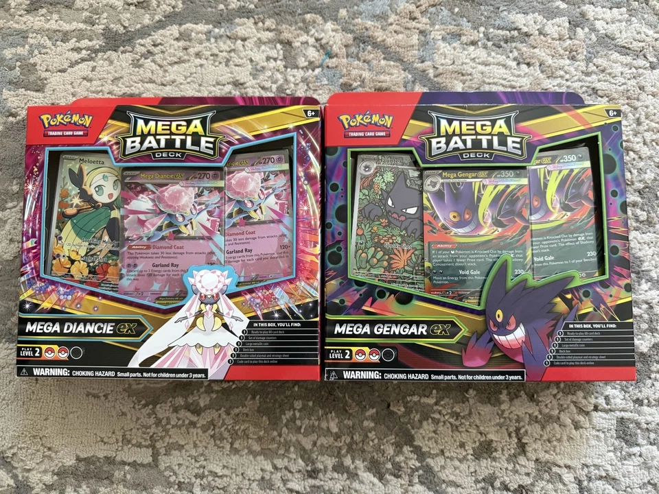 Pokemon Set of 2 (1 of each) Gengar/Diancie ex Mega Battle Deck IN HAND ✅ - Image 1 of 1