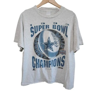 Vintage Starter 1993 Dallas Cowboys Superbowl Champions Graphic Tee Medium - Picture 1 of 5