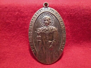 Medalla San Nube Patrón de los Pobres y Desafortunados San Antonio Tono Cobre 1-1/4" de largo - Imagen 1 de 2