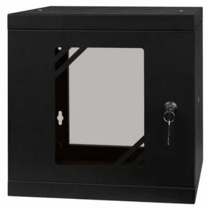 Stalflex RC10-6U-300GB Rack Cabinet 10" 6U, 300mm Glass Door, Black - Picture 1 of 8