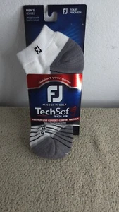 NEW 1 Pair FootJoy Tech Soft Tour Mens Size 7-12 White Low Cut Golf Socks 17407 - Picture 1 of 3