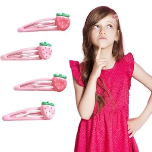 Strawberry Hair Accessories Cute Strawberry Hair Clips Hair Barrettes Resin F... - Picture 1 of 6