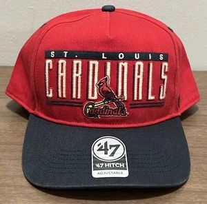 St. Louis Cardinals '47 Brand Red Cooperstown Hitch Snapback Adjustable Hat Cap - Picture 1 of 7