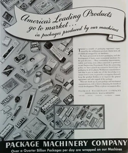 PACKAGE MACHINE COMPANY -1941 Fortune Magazine Full Page Advertisement! - Picture 1 of 6