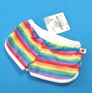 Build A Bear Rainbow Shorts Pride Clothes BNWT Rare Retired HTF - Picture 1 of 8