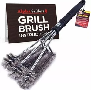 Cepillo para parrilla Alpha Grillers 18". El mejor limpiador de barbacoa. Caja fuerte para todas las parrillas. Duradero - Imagen 1 de 7