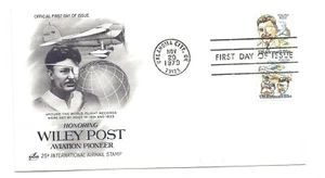 C95-96, 25c Wiley Post en uno ArtCraft FDC - Imagen 1 de 1