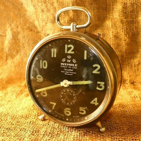 Vintage Alarm Clock, All functions have been tested for Alarm Clock "WEHRlE" #52 Cover