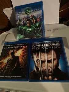 Green Lantern The Dark Knight Rises & X-Men Wolverine Blu-Ray Bundle - Picture 1 of 12