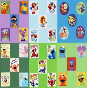 30 Sesame Street Assorted Large Stickers - Big Bird, Elmo, Abby, Cookie Monster - Imagen 1 de 7
