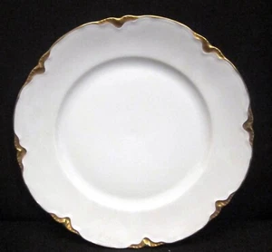 Hutschenreuther Bavaria Germany The Blenheim 970 ~Dinner Plate 9 7/8" White/Gold - Picture 1 of 3