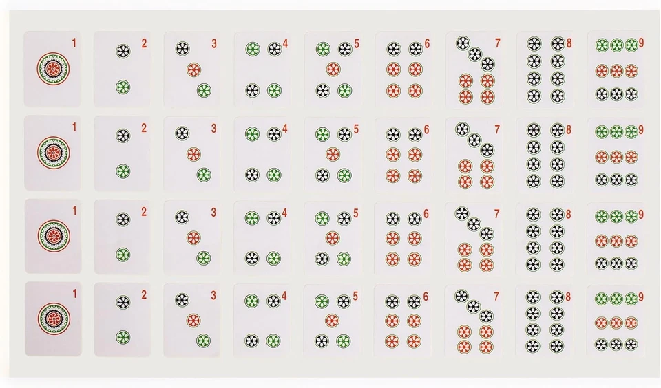 YMI American mAh Jongg Tile Decal Stickers - Set of 180