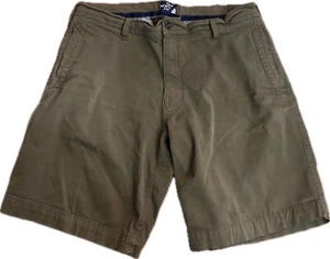 The North Face Green Khaki Chino Hiking Golf Shorts Men's 34 Regular Outdoor EUC - Picture 1 of 12