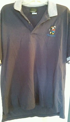 Мужская рубашка-поло Disney Mickey Mouse для гольфа темно-синяя размер большой - Изображение 1 из 2