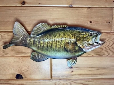 20" Smallmouth Bass Fish Mount Replica - Smallmouth replica for cabin or lodge - Image 1 of 4