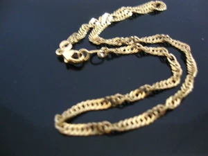 8K Gold 333 Rope Chain Ankle Leg 25.5cm - 10.2" Long 2.3 Grams - Picture 1 of 5