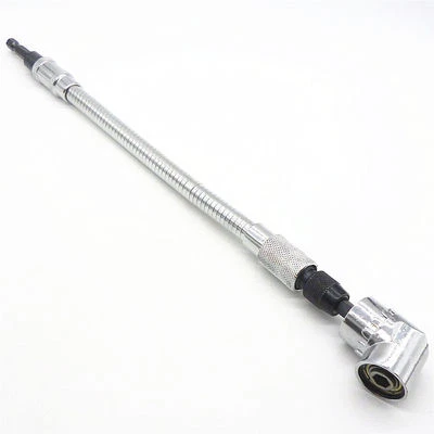 105 Degrees 1/4" Hex Bit Angle Driver + 28cm Flexible Shaft Extension Rod Sleeve - Image 1 of 3