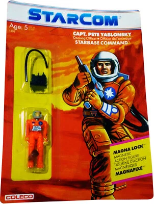 StarCom™ Capt. Pete Yablonsky Action Figure, Vintage 1986, New! MOSC! AFA IT!! - Image 1 of 2