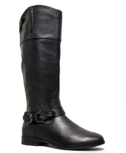Dolce Vita Women's Channy Tall Flat Leather Riding Boots Black Size 7 - Picture 1 of 6