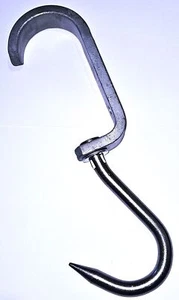** EXTRA LARGE ** 34cm LONG BUTCHERS RAIL SKID MEAT HOOK GAME HUNTING PROCESSING - Picture 1 of 1