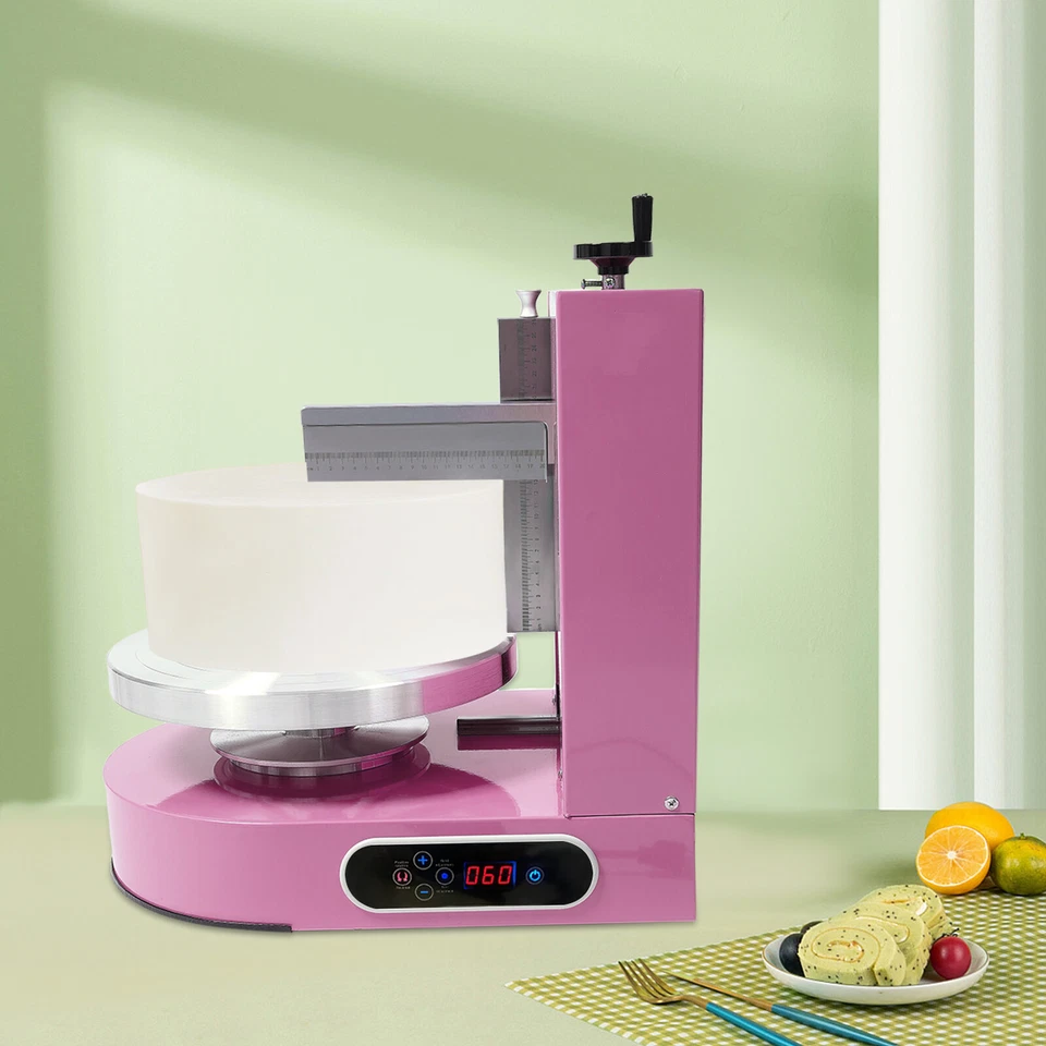 Pink Adjustable Cake Cream Spreading Machine Cake Decorating Machine W/ LCD 200W - Image 1 of 4