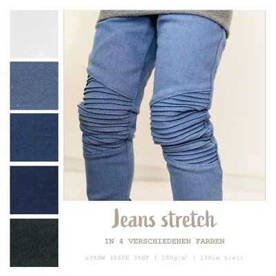 Stretch Jeans Meterware - Jeansstoff elastisch - Jeans Köper - 50 x 135 cm - Bild 1 von 2