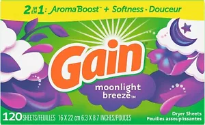 Dryer Sheets Fabric Softener, Moonlight Breeze, 120 Count - Picture 1 of 6