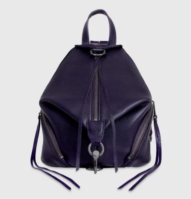 Mochila de cuero Rebecca Minkoff mediana Julian Deep Passion/púrpura ciruela - Nueva con etiquetas Foto 1 de 4