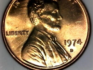 1974 D Lincoln Memorial double ear lobe uncirculated # 44 - Picture 1 of 6
