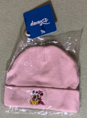 Nuevo Disney Mickey & Minnie Mouse Rosa Gorro Gorra Sombrero Bebé Infante Bordado Foto 1 de 4