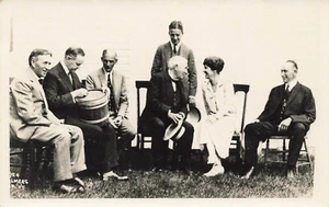 COOLIDGE & FORD & EDISON ECHTFOTO POSTKARTE PLYMOUTH VT VERMONT 1924 RPPC - Bild 1 von 2