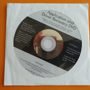 HP Application & Driver Recovery DVD - 378574-B23 - 6100 Series - OEM - Zdjęcie 1 z 1