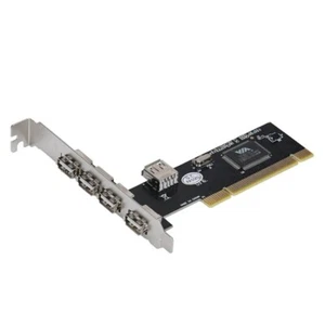 High Speed 480Mbps 5 Port USB 2.0 PCI Hub Card Controller Adapter Module - Picture 1 of 10