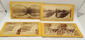4 Vintage Stereoscope Cards North Conway N.H. Mt. Kiarsarge, Diana's Bath, Echo - Picture 1 of 10