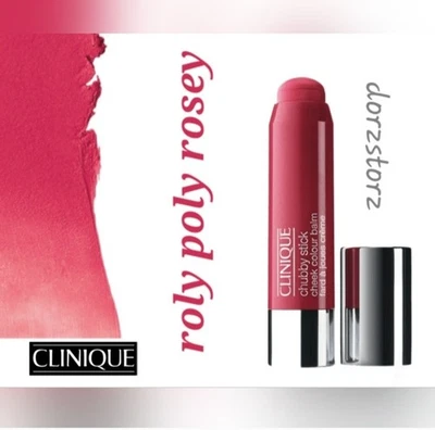 CLINIQUE Chubby Stick Cheek Coulour Balm Blush *03 ROLY POLY ROSY* /0.21 oz/ NIB - Image 1 of 4