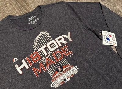 Boston Red Sox World Series Long Sleeve T Shirt—Majestic Gray New NWT Men’s XXL - Image 1 of 4