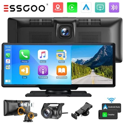 4K HD 10,26'' Zoll Spiegel Dashcam Wireless CarPlay Android Autokamera Autoradio - Bild 1 von 4