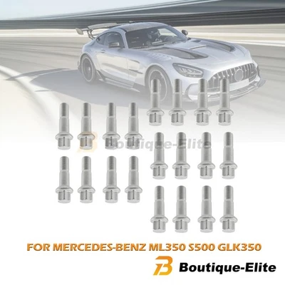 20PCS Wheel Lug Bolts Nuts Kit For Mercedes-Benz ML350 S500 GLK350 0009905307 US Foto 1 de 4