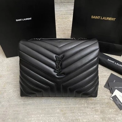 Saint Laurent YSL LouLou Black Logo Shoulder bag Big - Image 1 of 4